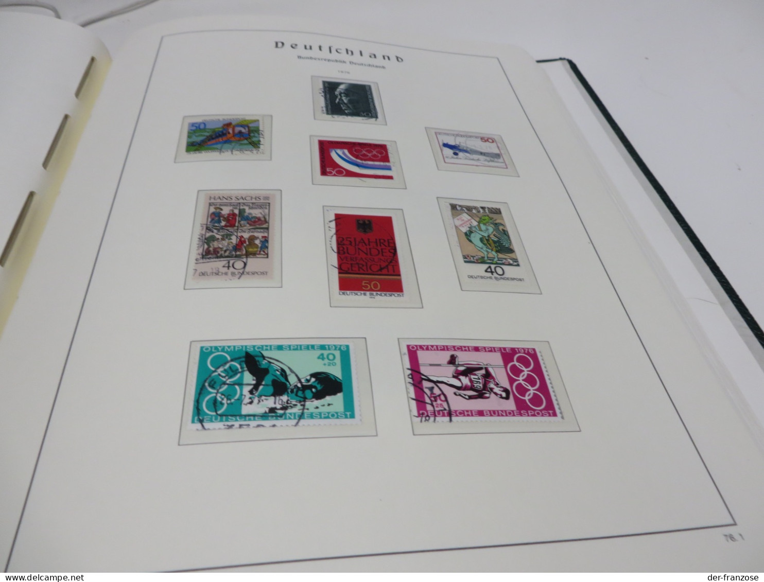 BUND Slg. 1973 bis 1985 mit o /  MARKEN auf SEITEN im BINDER