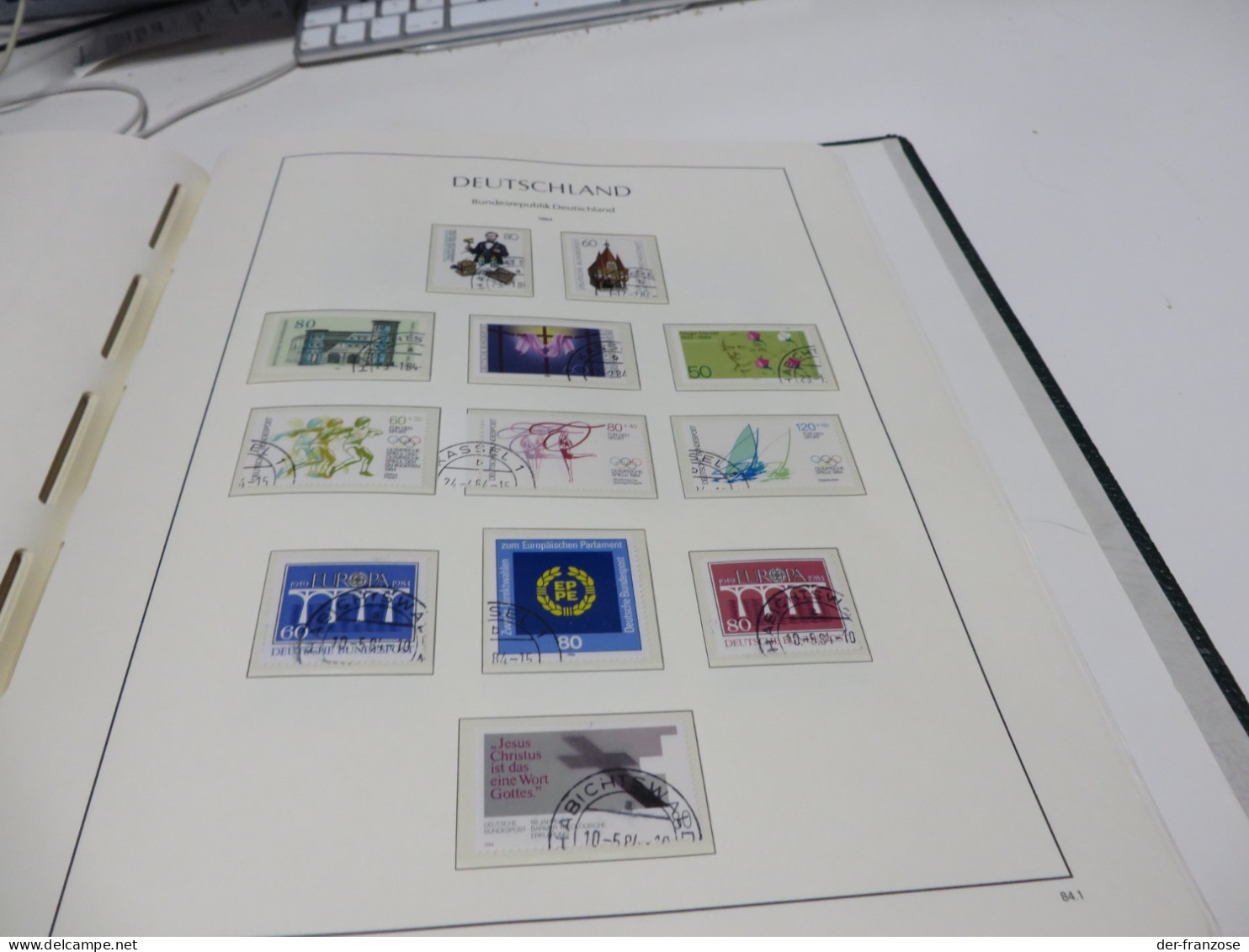 BUND Slg. 1973 bis 1985 mit o /  MARKEN auf SEITEN im BINDER
