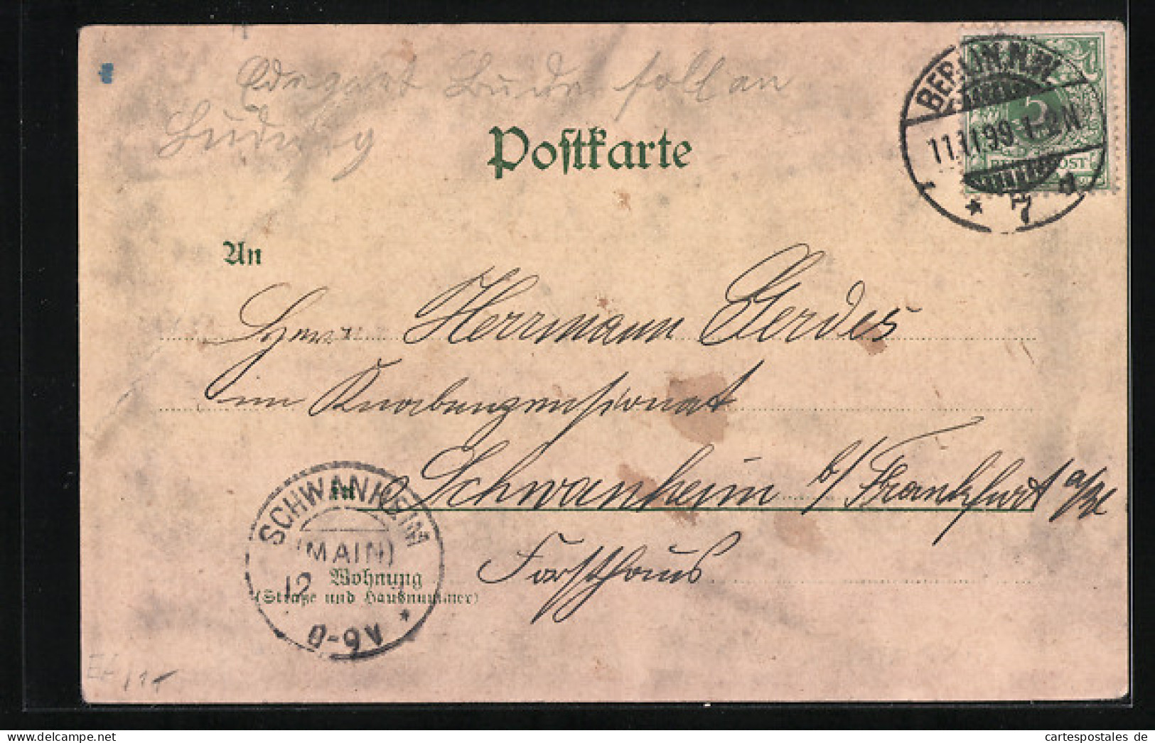 Lithographie Berlin, Strassenpartie Mit Universität - Mitte