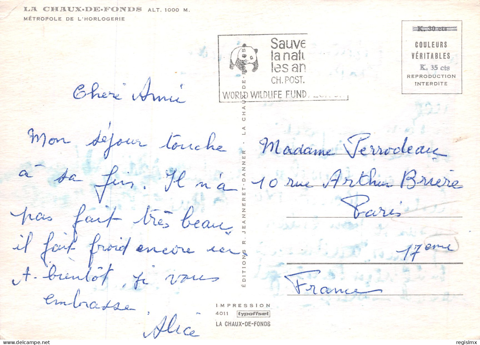 ET-SUISSE LA CHAUX DE FONDS-N°2810-C/0215 - La Chaux-de-Fonds