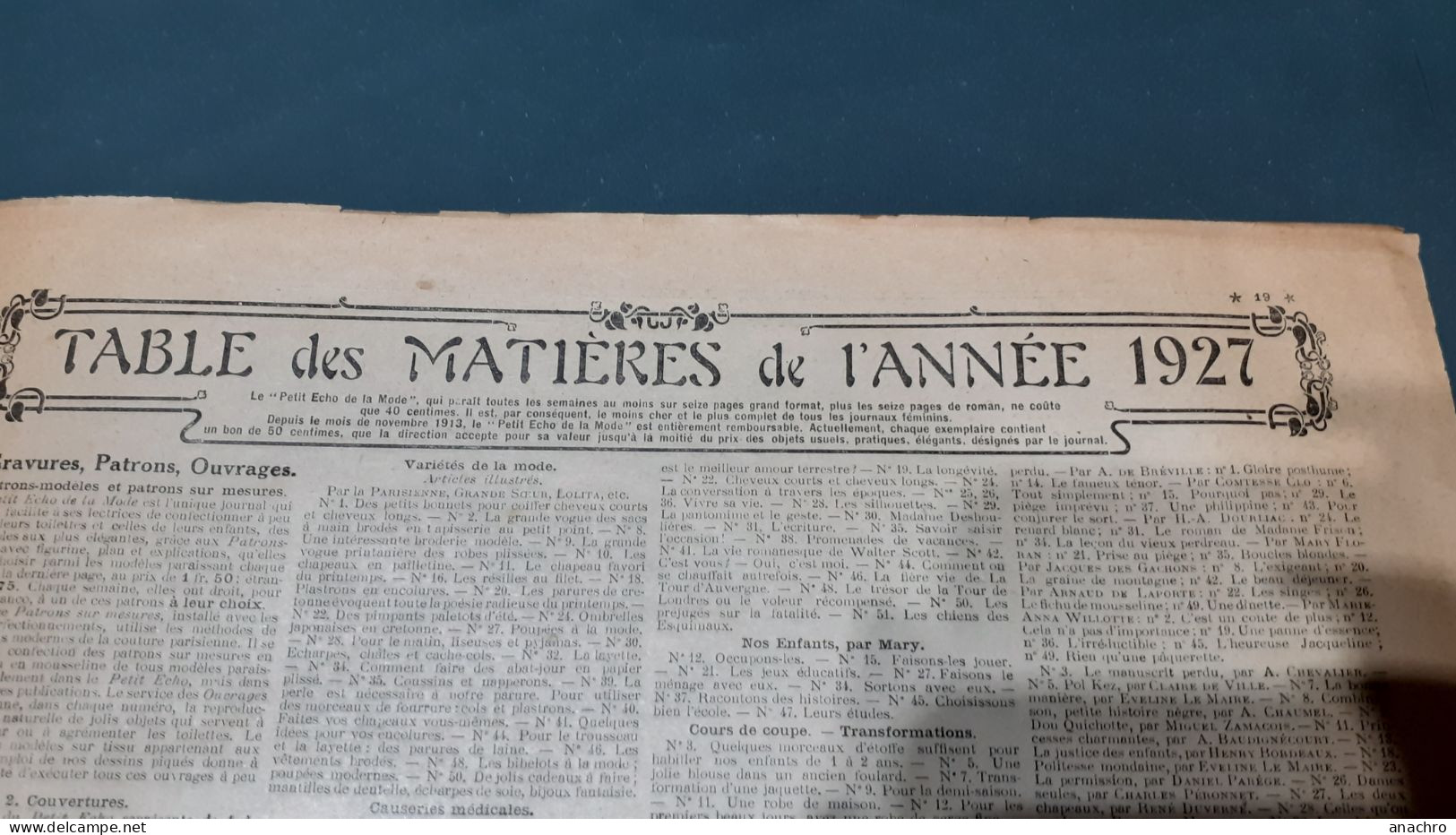 Le Petit ECHO de la MODE décembre 1927  n°52