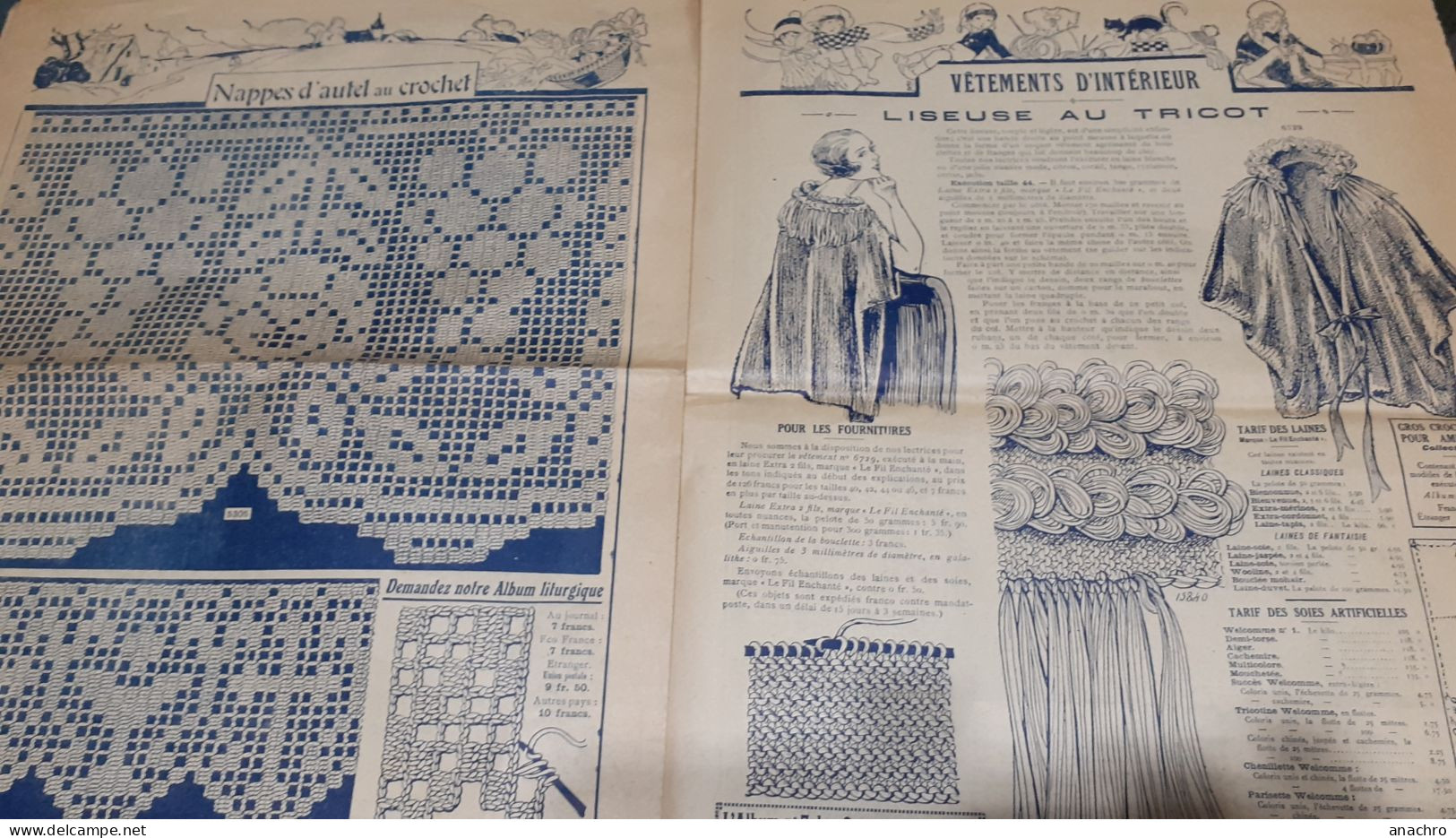 Revue Broderies GORCY 1929-1930 quelques feuilles