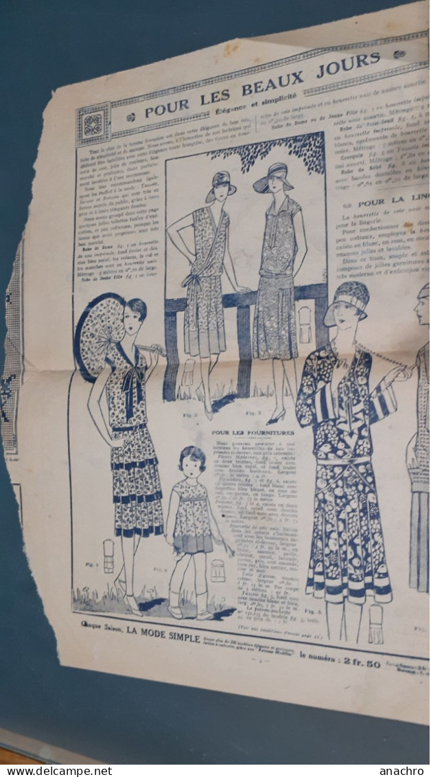 Revue Broderies GORCY 1929-1930 quelques feuilles