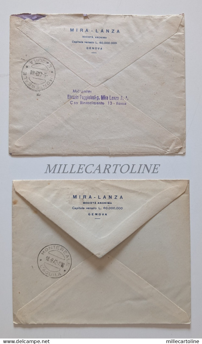 MIRA LANZA GENOVA - 2 Buste E 1 Avviso Di Consegna 1942 1943 Sapone Miral - Altri & Non Classificati