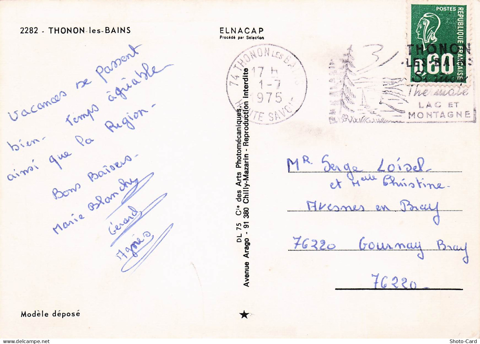 74 THONON LES BAINS LAC LEMAN - Thonon-les-Bains