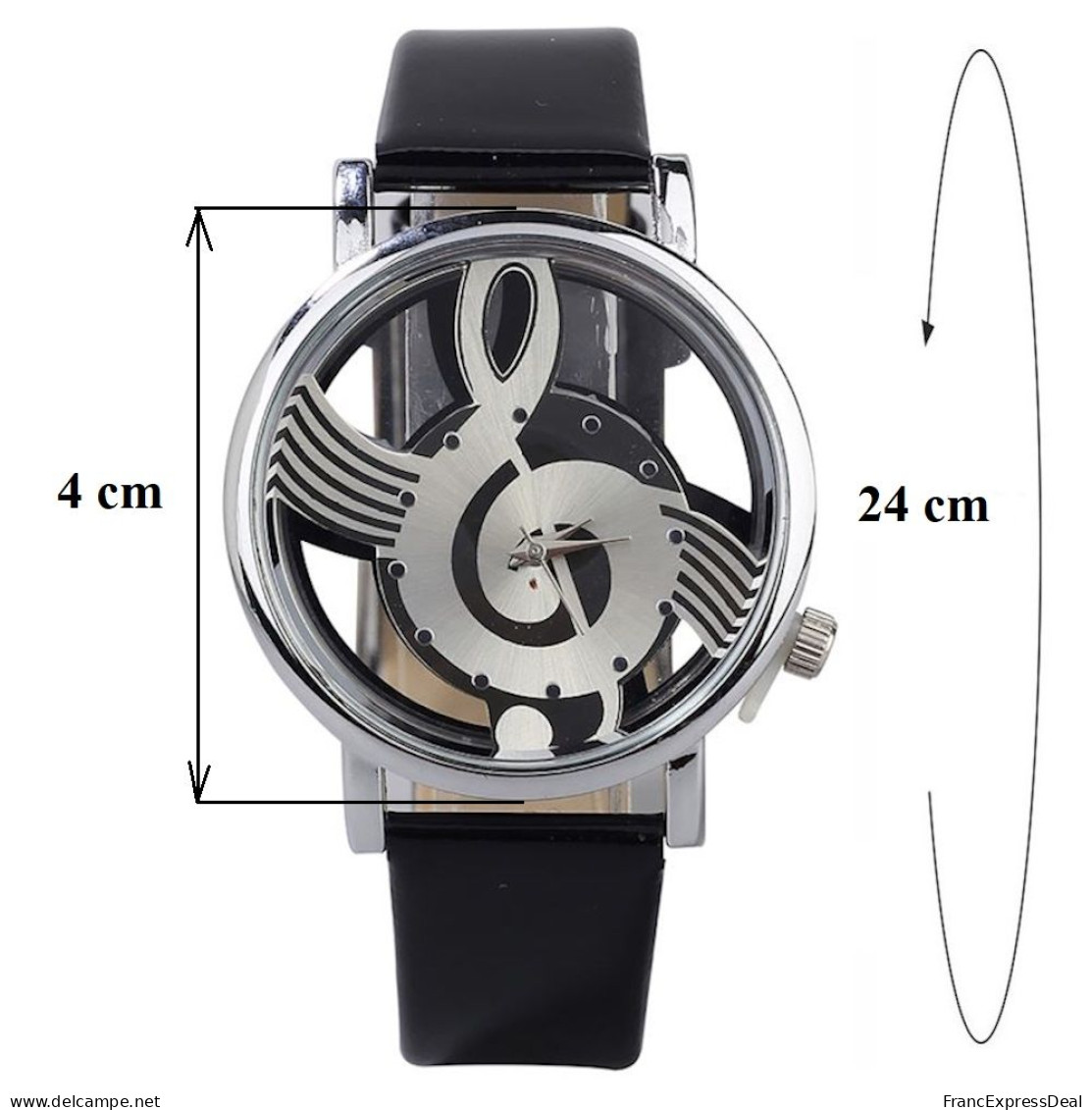 Montre Clef de Sol Musique Solfège Rock (Réf 2)