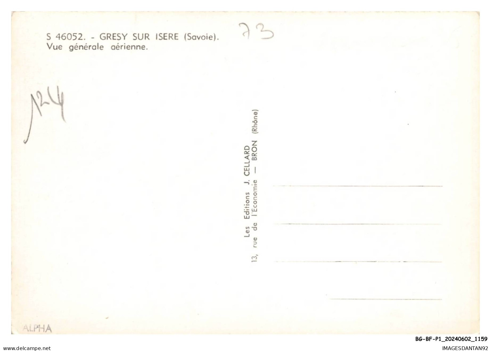 BG-BFP1-0580-73 - GRESY-SUR-ISERE - Vue Générale Aérienne - Gresy Sur Isere