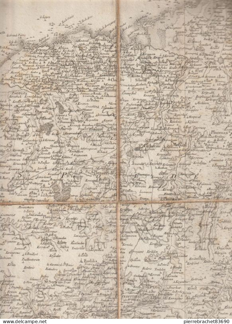 Carte Ancienne De Saint Pol De Léon. Cassini N° 168 Feuille 156. Vignon Paris - Autres & Non Classés