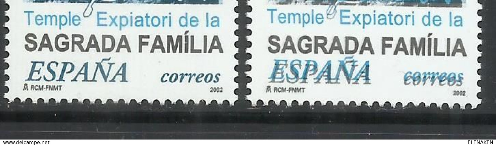 SO111- SELLO GRAN ERROR DOBLE IMPRESION, 0,50+ CORREOS + ESPAÑA. VEA.DESPLAZADA 2002 Nº 3924 VARIEDADES Y ERRORES - Errors & Oddities