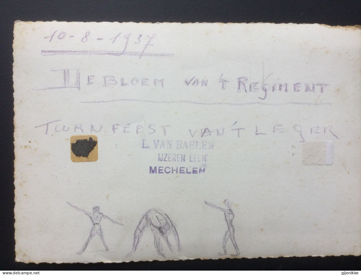8 Vintage Foto's .1936 . Turnfeest Van 't Leger.Artillerie  8e Regiment Mechelen - Deportes