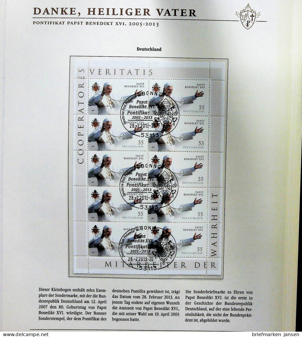 Sammlung "Papst Benedict XVI. 2005-2013" (alle Seiten Sind Unten Abgebildet) - Collections (with Albums)