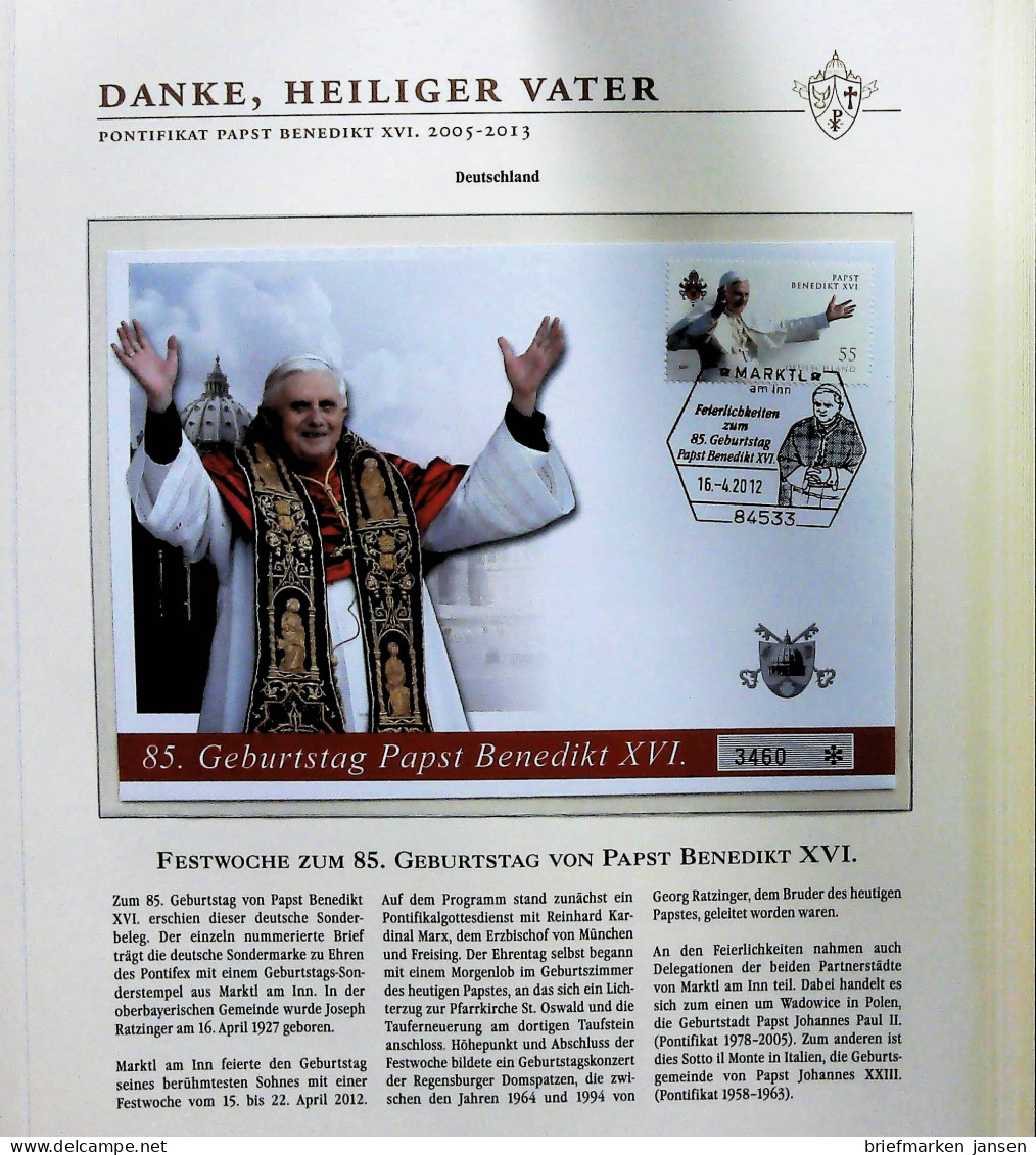 Sammlung "Papst Benedict XVI. 2005-2013" (alle Seiten Sind Unten Abgebildet) - Collections (with Albums)