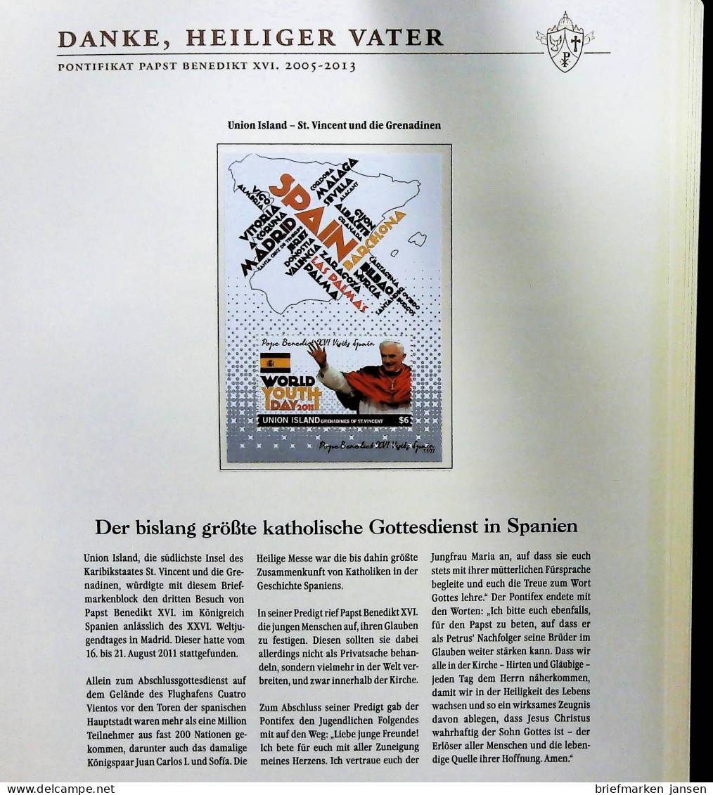 Sammlung "Papst Benedict XVI. 2005-2013" (alle Seiten sind unten abgebildet)