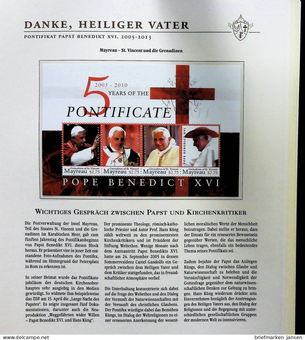 Sammlung "Papst Benedict XVI. 2005-2013" (alle Seiten sind unten abgebildet)