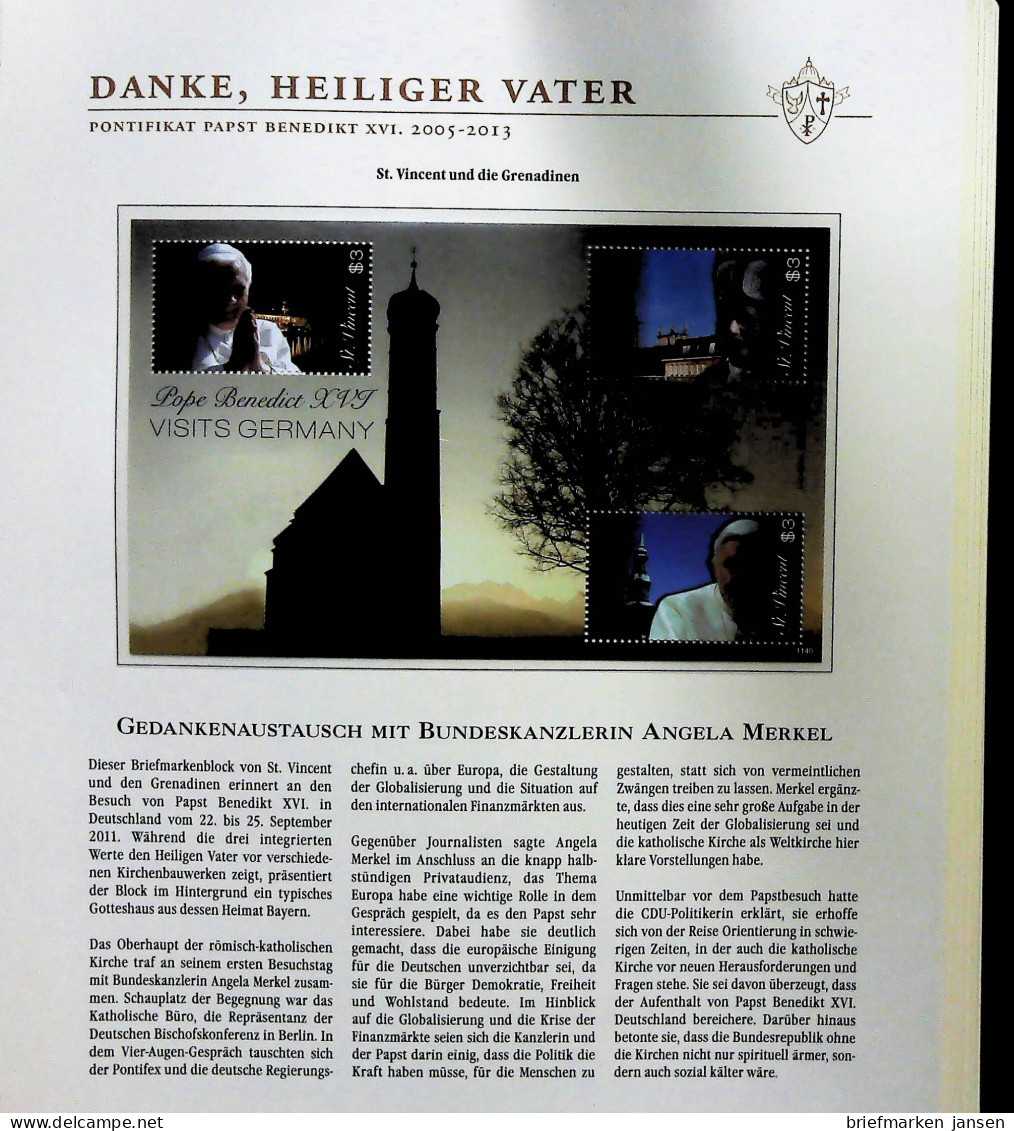 Sammlung "Papst Benedict XVI. 2005-2013" (alle Seiten sind unten abgebildet)