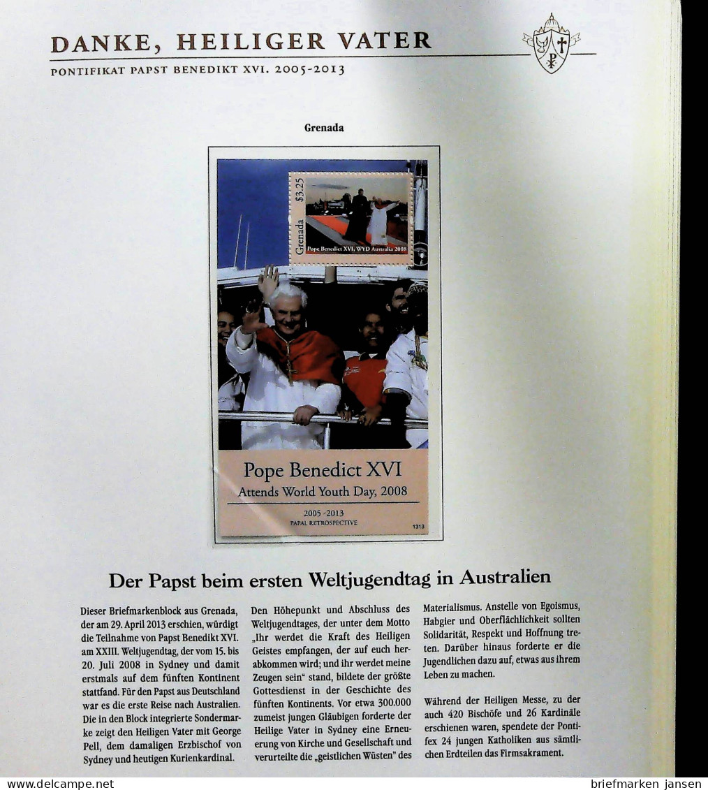Sammlung "Papst Benedict XVI. 2005-2013" (alle Seiten sind unten abgebildet)