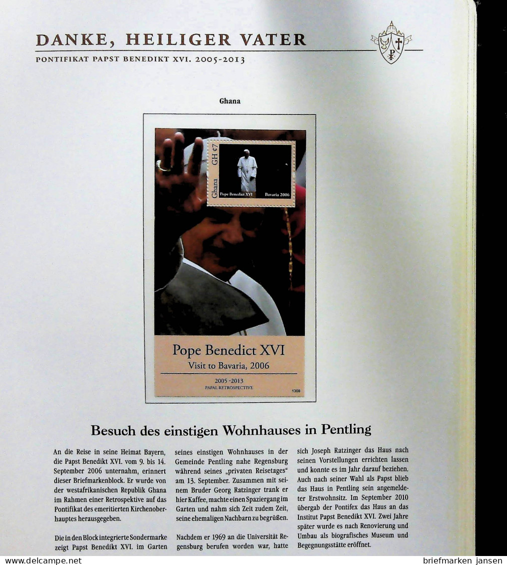 Sammlung "Papst Benedict XVI. 2005-2013" (alle Seiten sind unten abgebildet)