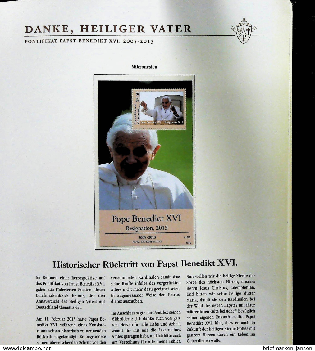 Sammlung "Papst Benedict XVI. 2005-2013" (alle Seiten sind unten abgebildet)