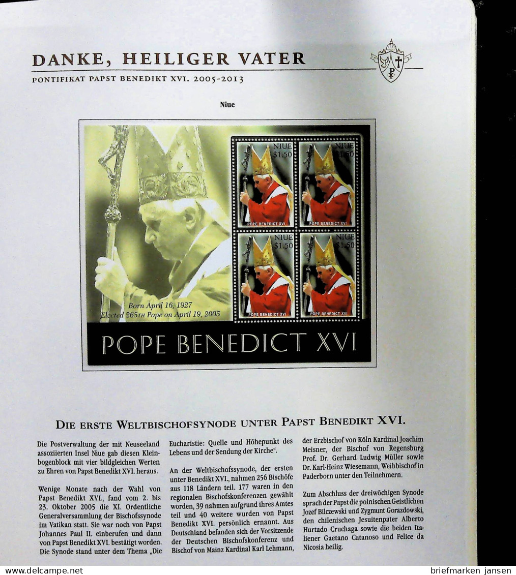 Sammlung "Papst Benedict XVI. 2005-2013" (alle Seiten sind unten abgebildet)