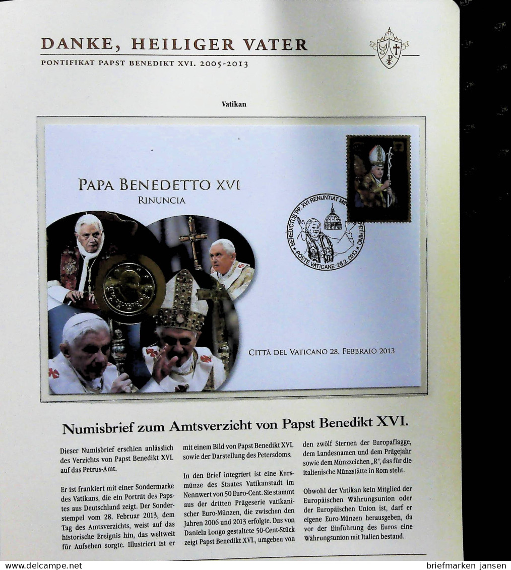 Sammlung "Papst Benedict XVI. 2005-2013" (alle Seiten sind unten abgebildet)