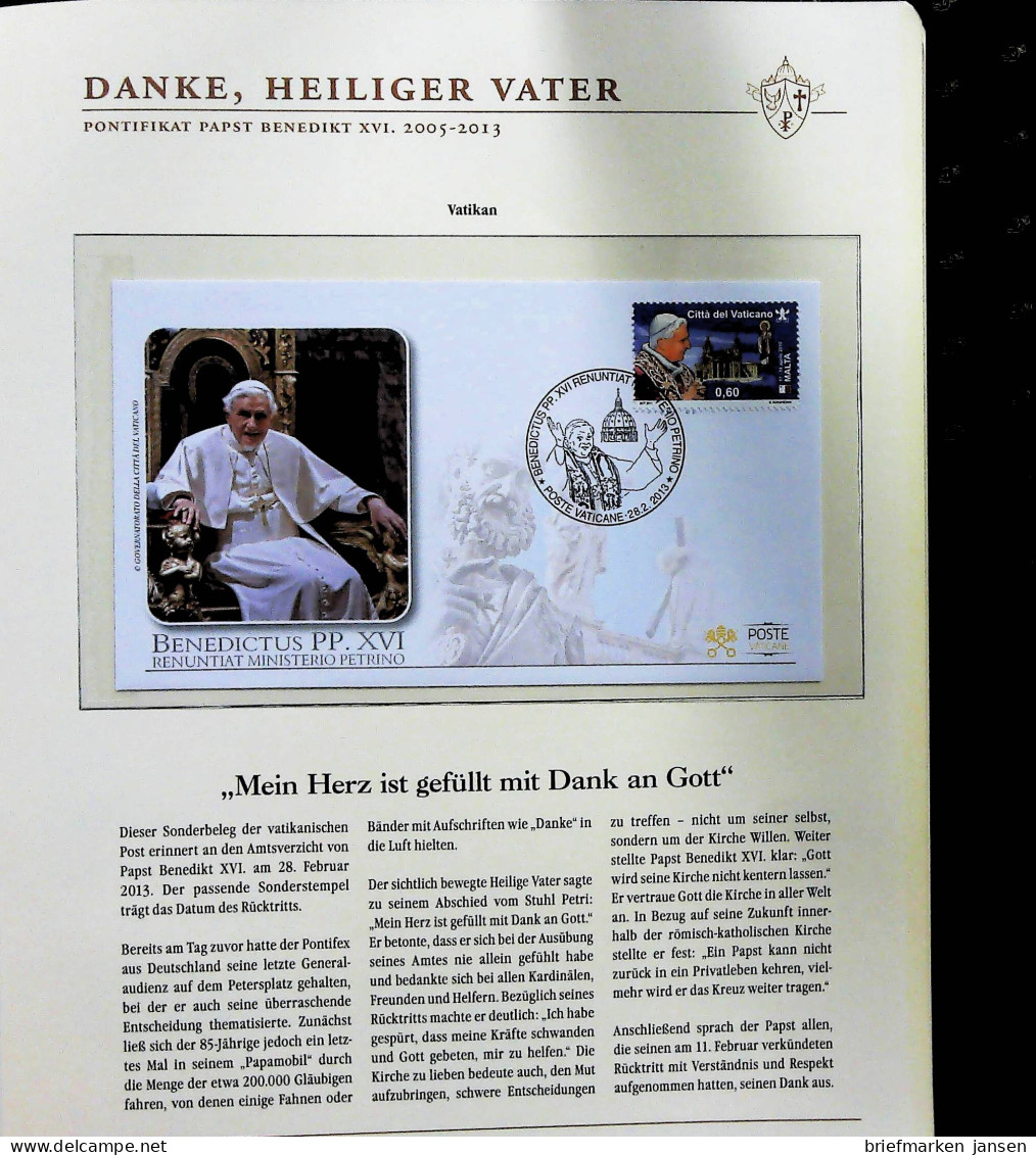 Sammlung "Papst Benedict XVI. 2005-2013" (alle Seiten sind unten abgebildet)