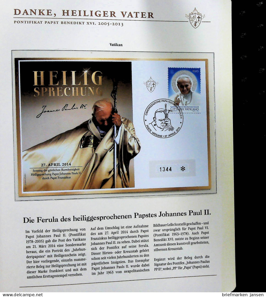 Sammlung "Papst Benedict XVI. 2005-2013" (alle Seiten sind unten abgebildet)