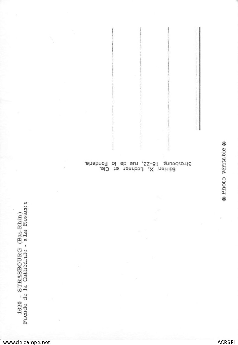 STRASBOURG La Cathédrale La Rosace 2 (scan Recto Verso)KEVREN0711 - Strasbourg