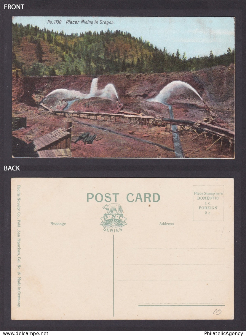 Postcard, United States, Placer Mining In Oregon - Mines