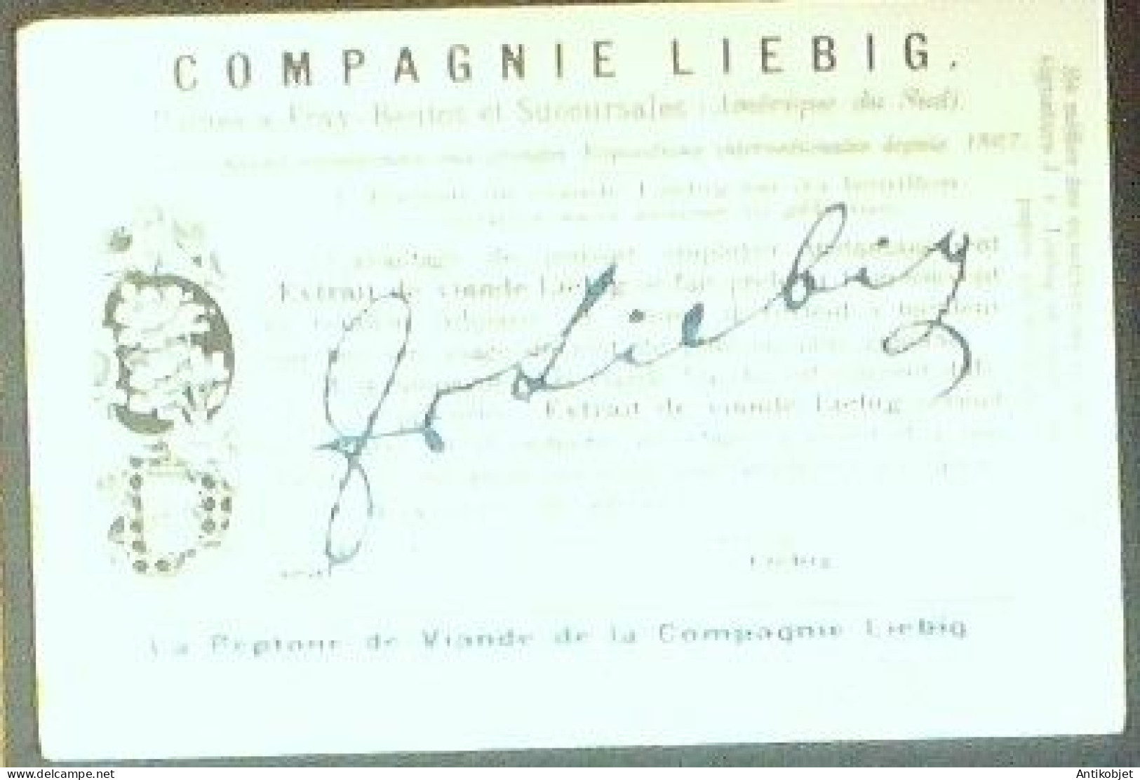Chromo Liebig S 475 Fleurs Et Amours 1 - Liebig