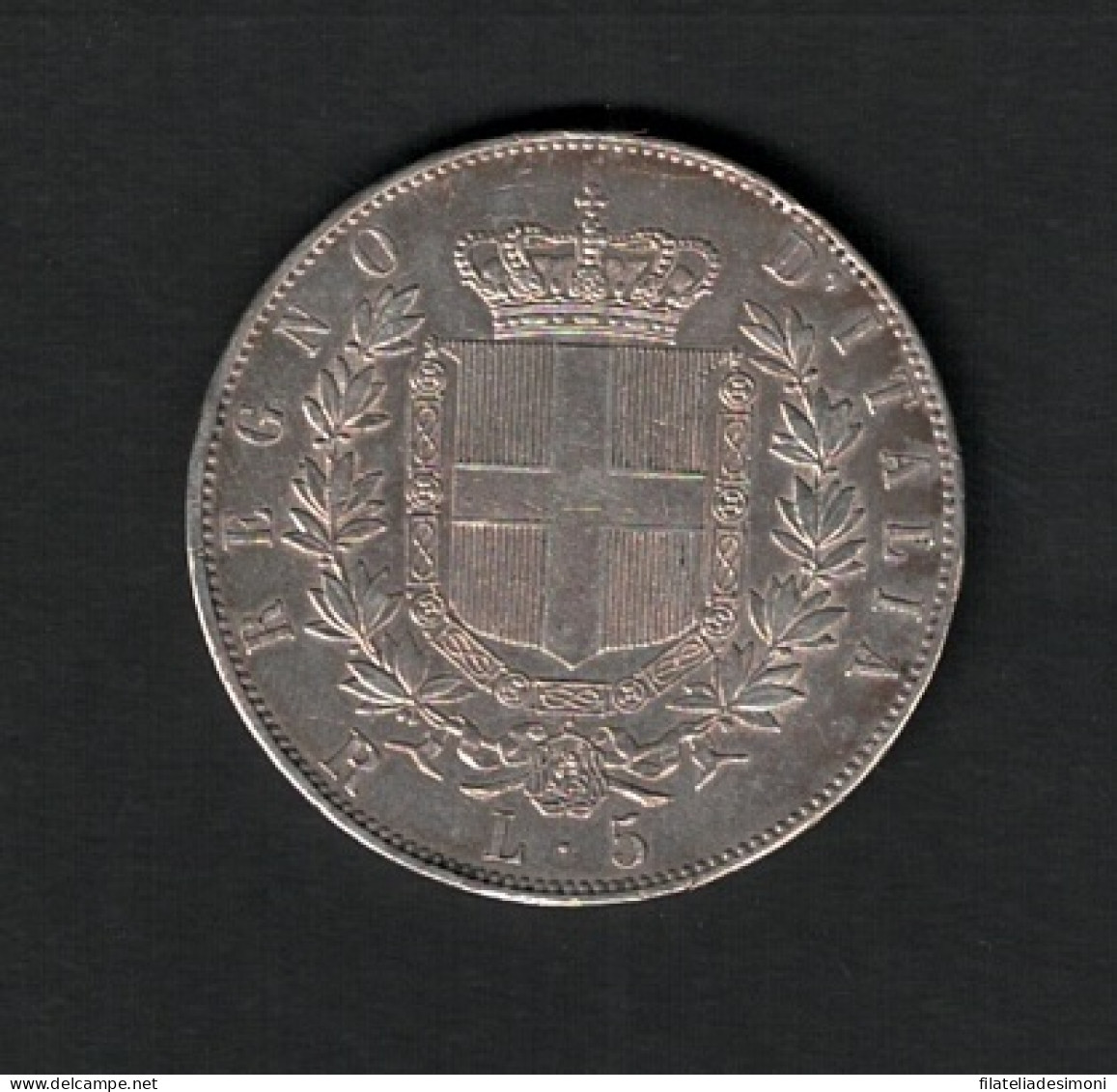 1876 Vittorio Emanuele II - 5 Lire Argento - BB - 1861-1878 : Victor Emmanuel II