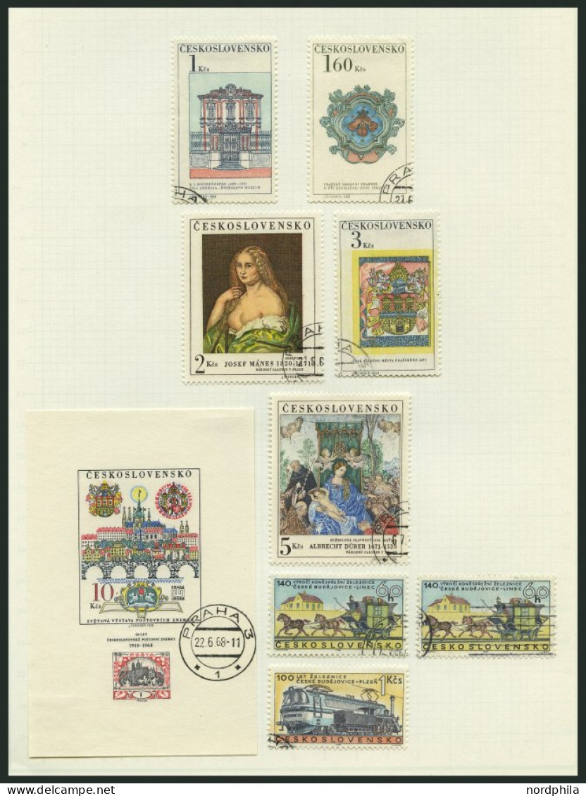 TSCHECHOSLOWAKEI O, *, 1960-76, Sammlungsteil Auf Seiten, Zahlreiche Dubletten Nicht Gerechnet, Mi. 580.- - Collections, Lots & Series