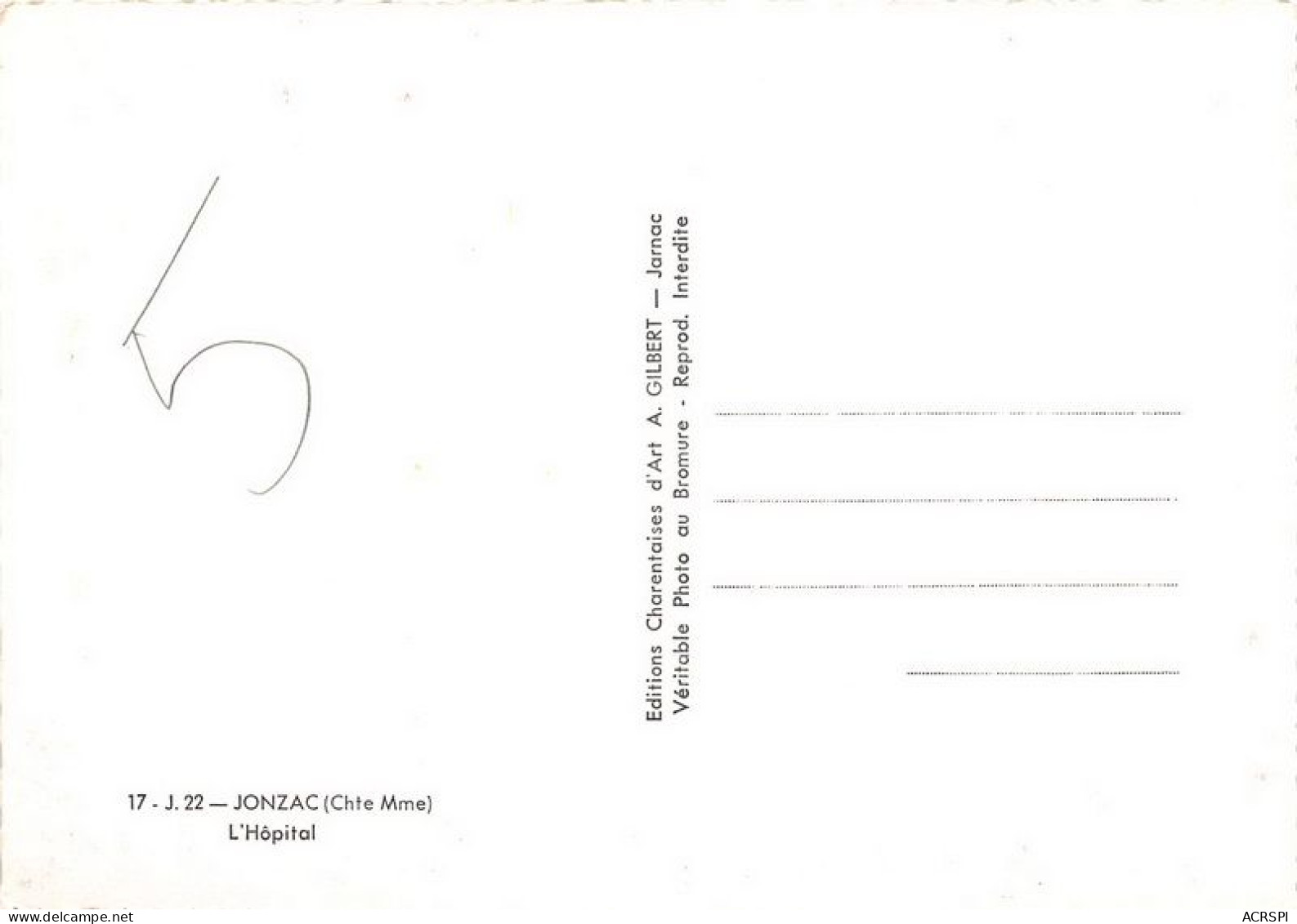 JONZAC L Hopital(SCAN RECTO VERSO)MA0052 - Jonzac