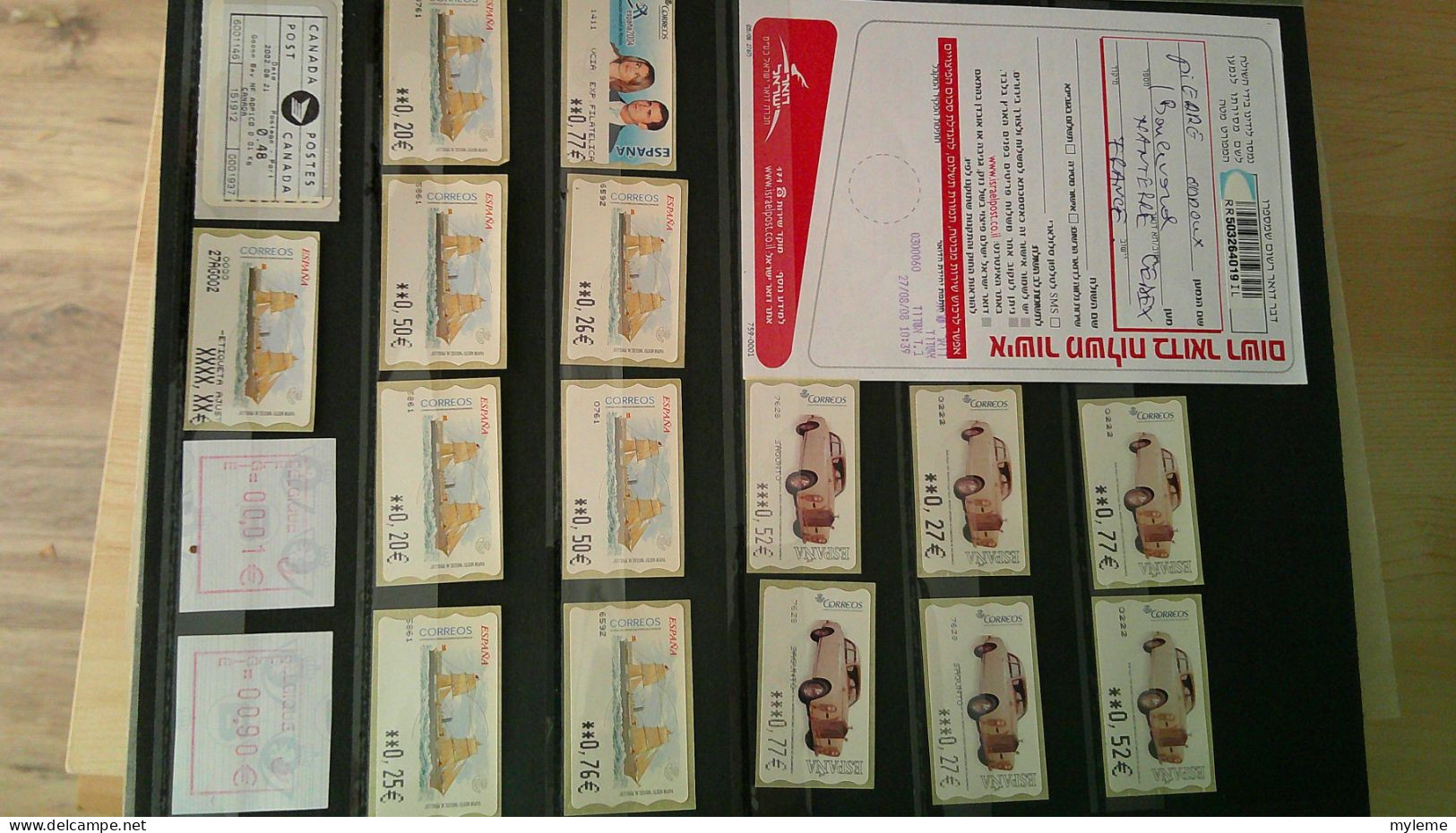 BS377 Bel Ensemble De Timbres De Distributeurs Neufs, Sur Fragments Et Sur Courriers De Divers Pays. A Saisir !!! - Collections (with Albums)