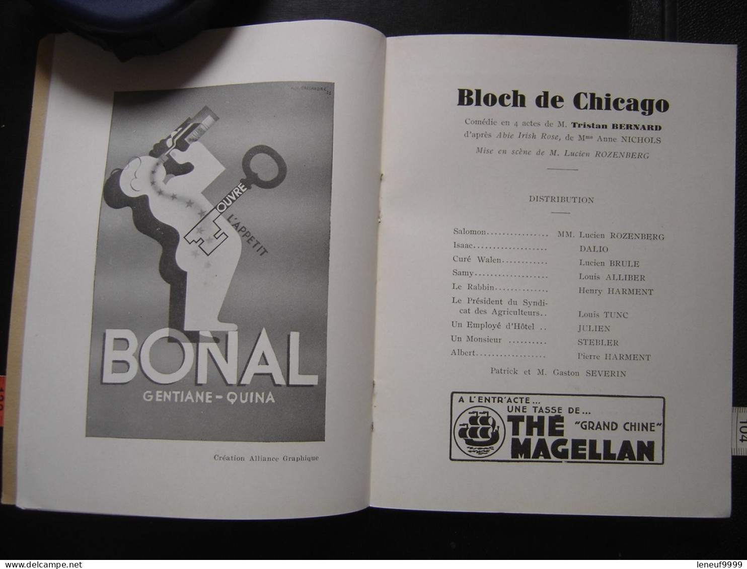 1933 Programme 1934 Theatre De La MADELEINE Bloch De Chicago - Programmes