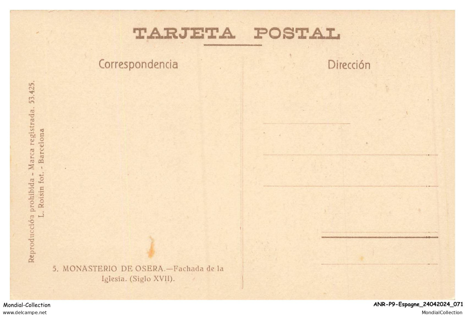 ANRP9-0647-ESPAGNE - MONASTERIO DE OSERA - Fachada De La Iglesia - Zaragoza