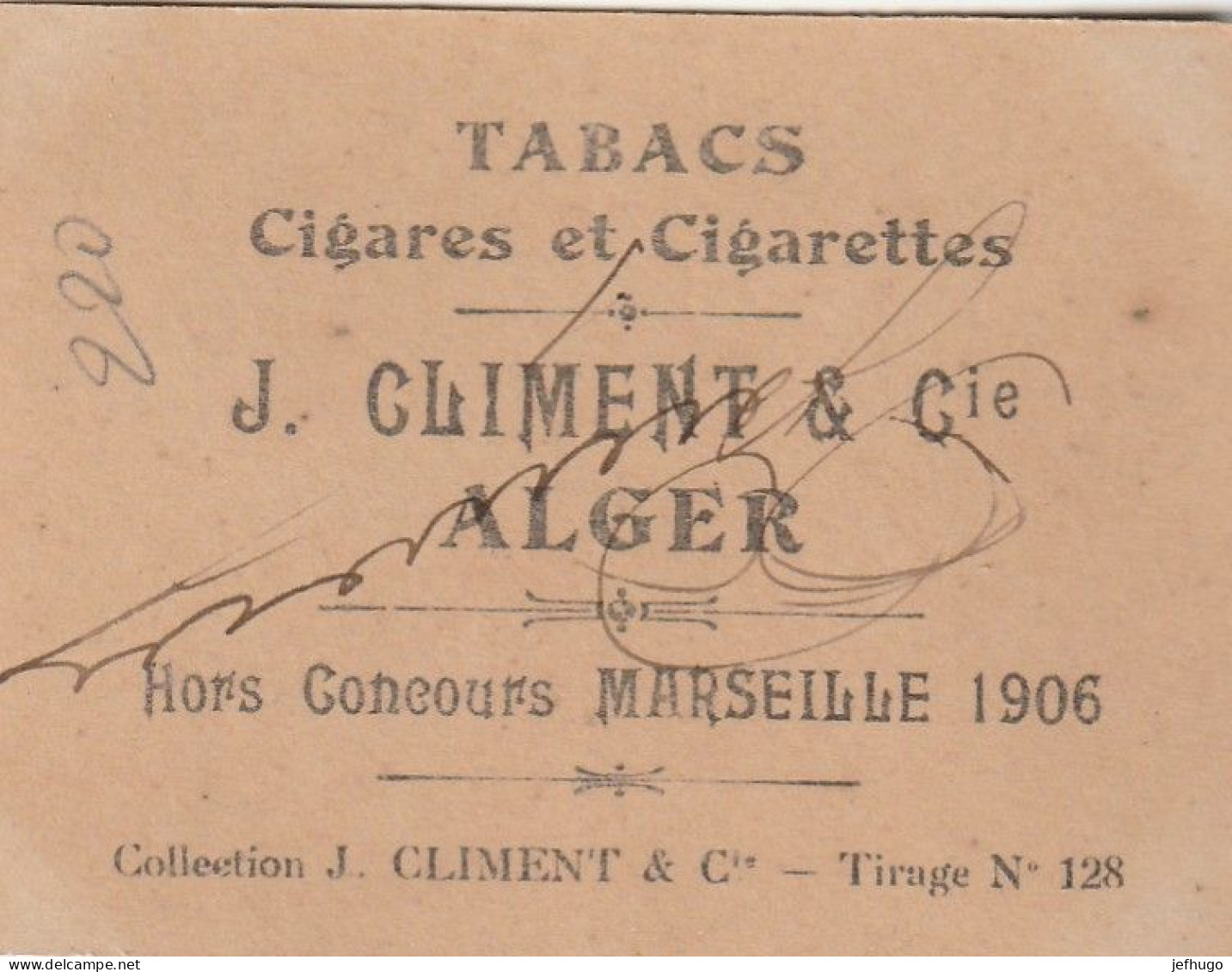 277 -  CHROMO CIGARETTES  CLIMENT  ALGER . BERTY . SCAN R.V. - Climent