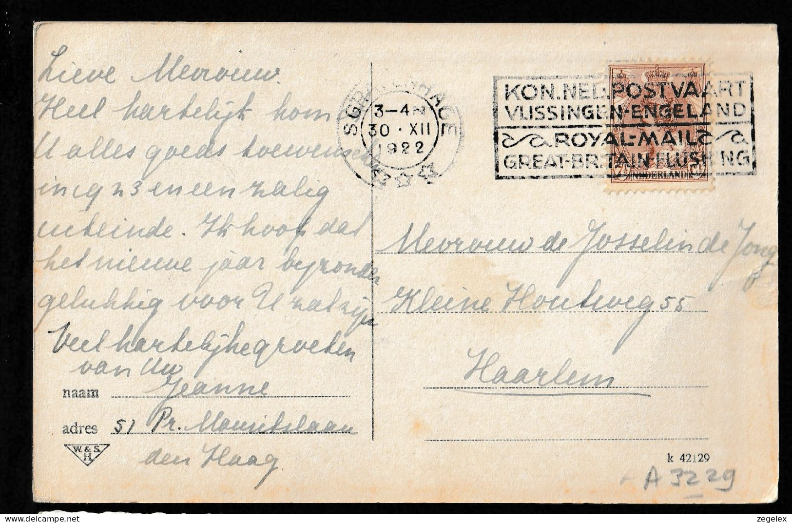 Nieuwjaarskaart 1922 - Neujahr
