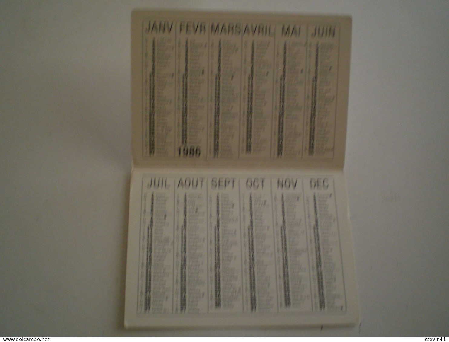 Calendrier De Poche 1986 Chicorée Sauvage , éditions  RUBEX   (publicitaire, Mini, Petit) - Small : 1981-90