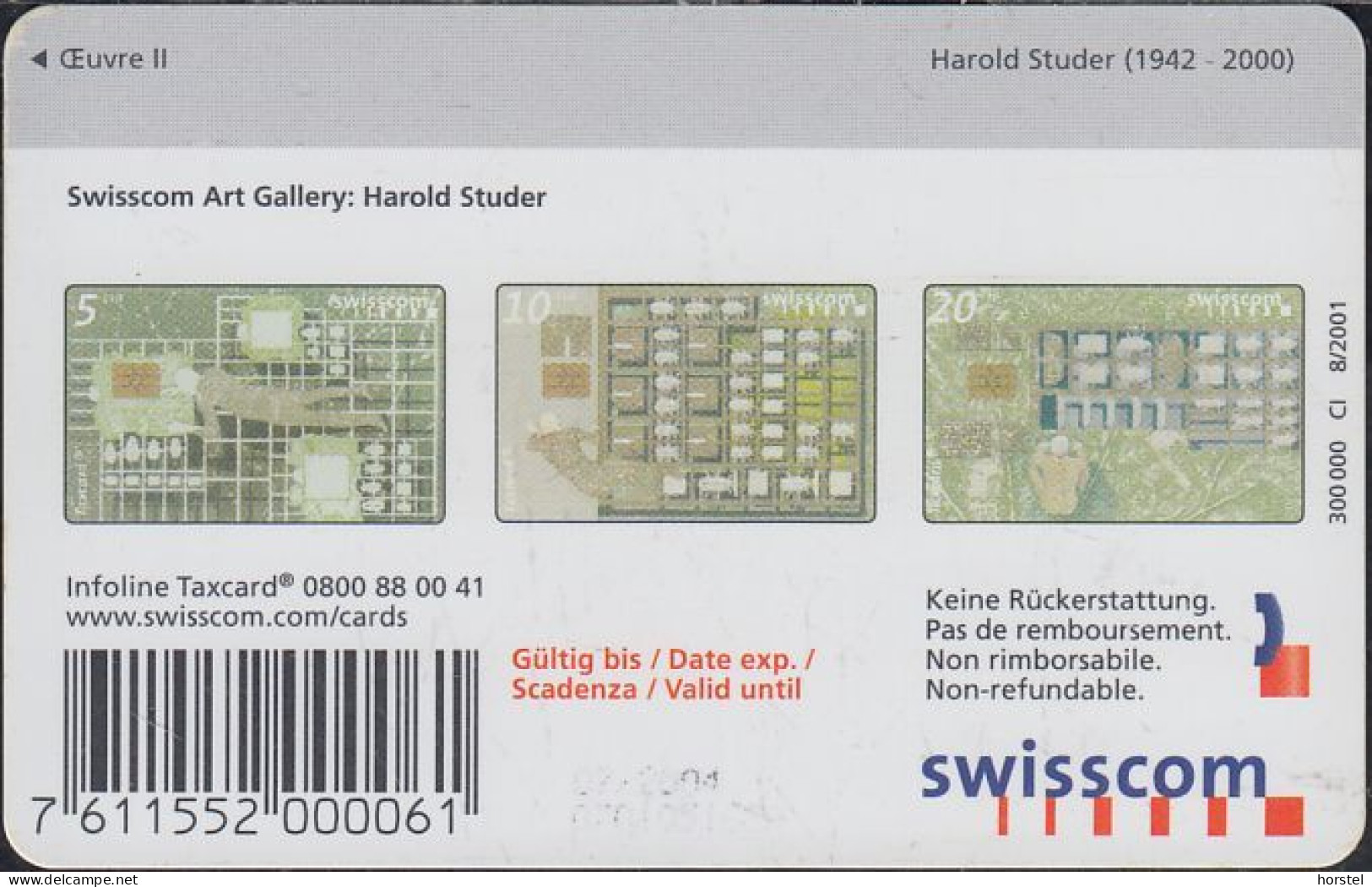Schweiz CP104 Swisscom Art Gallery - 10 CHF - Svizzera