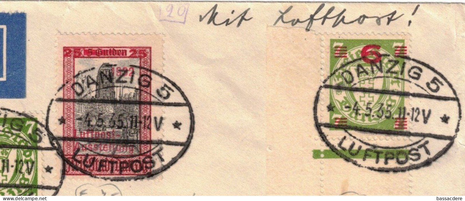 89621 -  DANZIG  LUFTPOST Pour La GRECE - Briefe U. Dokumente