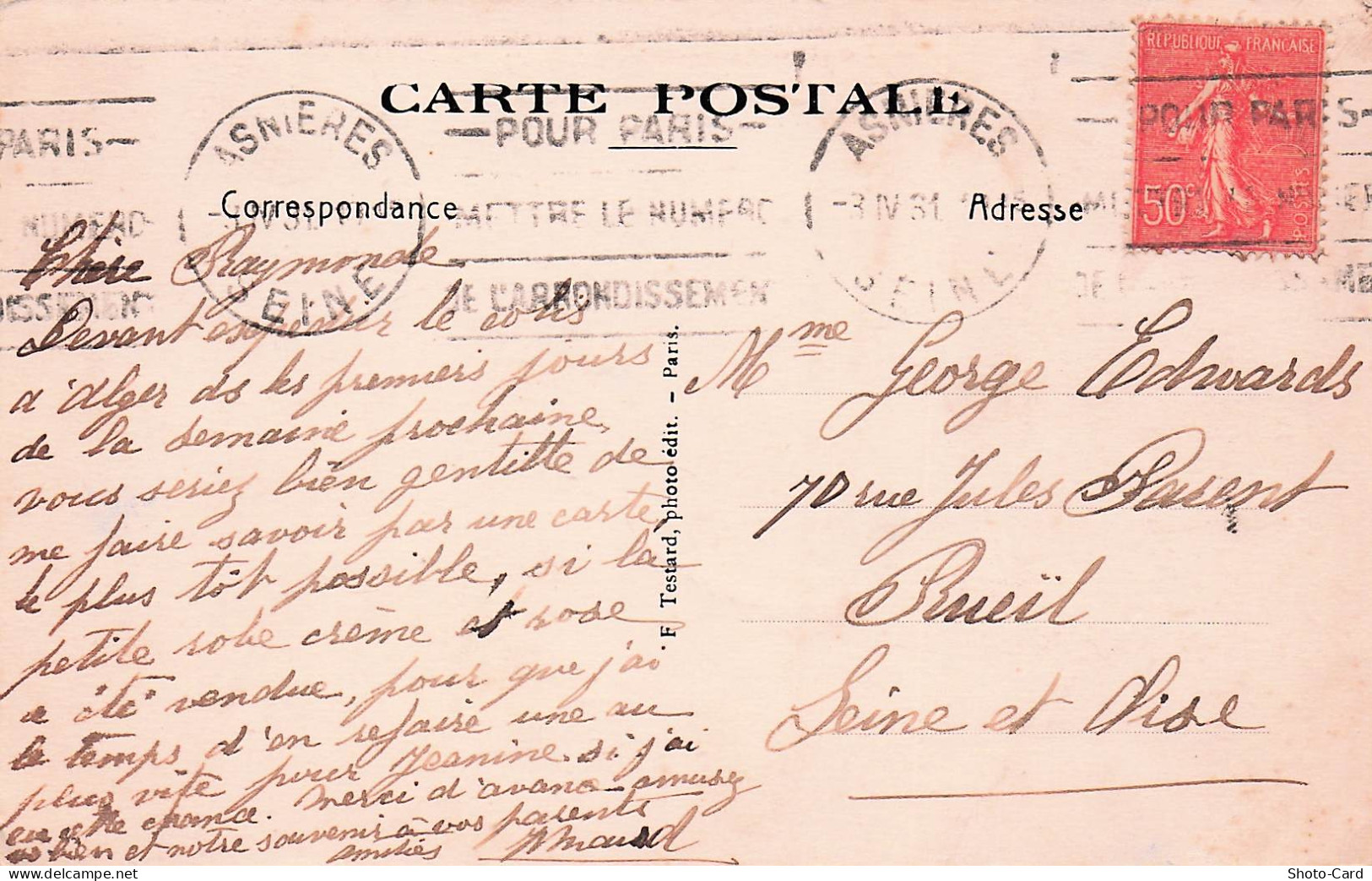 92 ASNIERES SUR SEINE PONT D ASNIERES - Asnieres Sur Seine