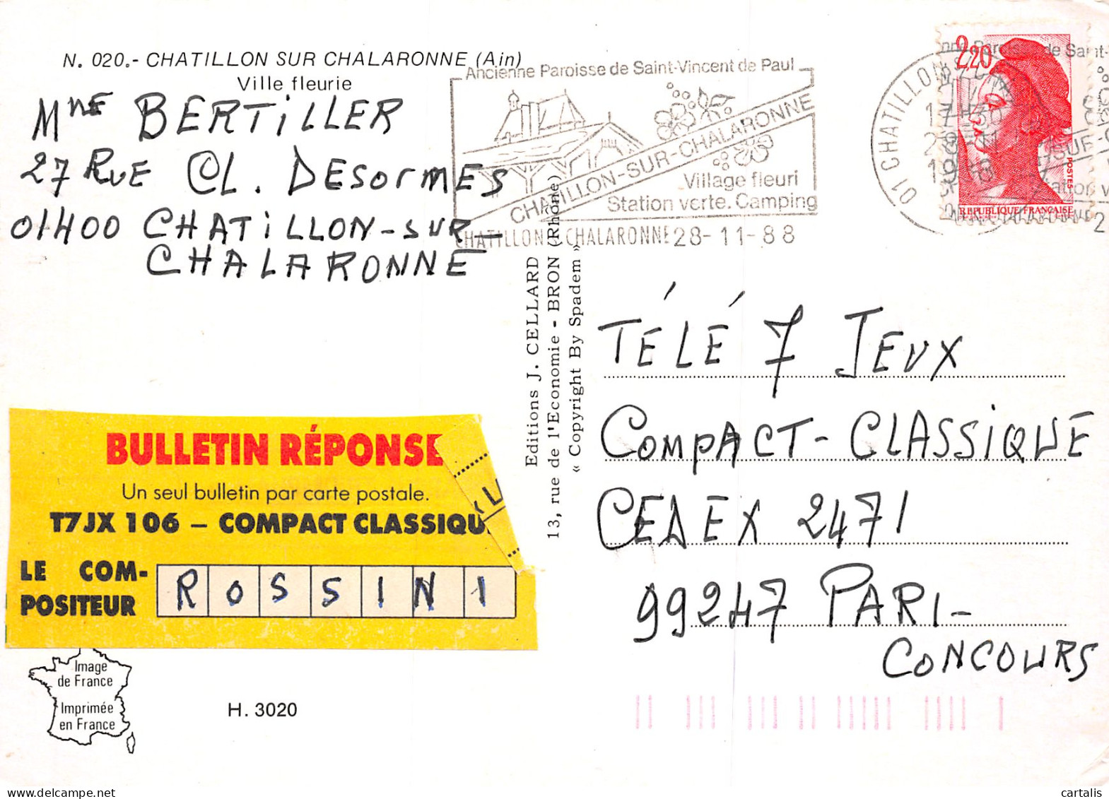 01-CHATILLON SUR CHALARONNE-N°4025-A/0199 - Châtillon-sur-Chalaronne