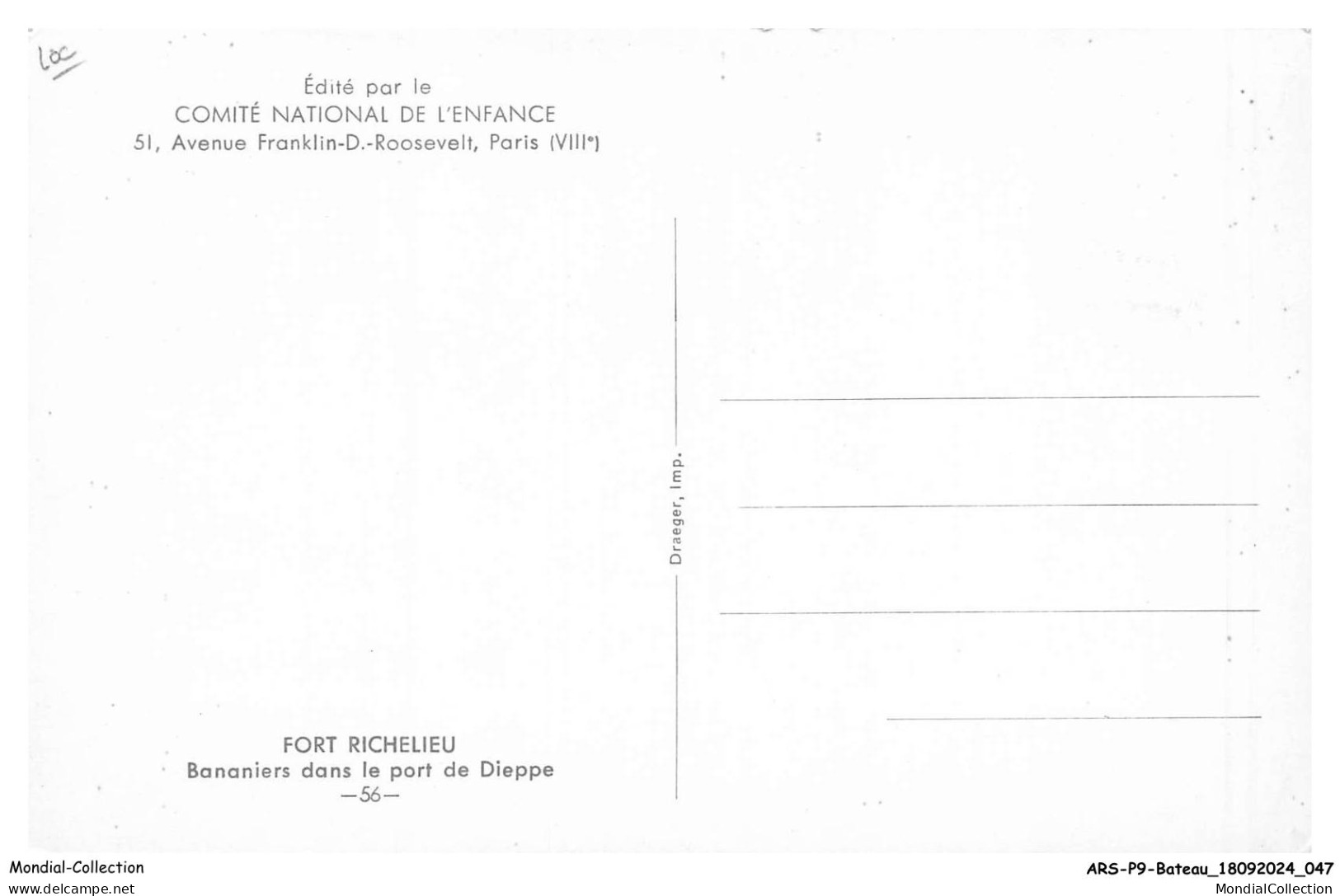 ARSP9-0512-BATEAU - Fort Richelieu - Bananiers Dans Le Port De Dieppe - Handel
