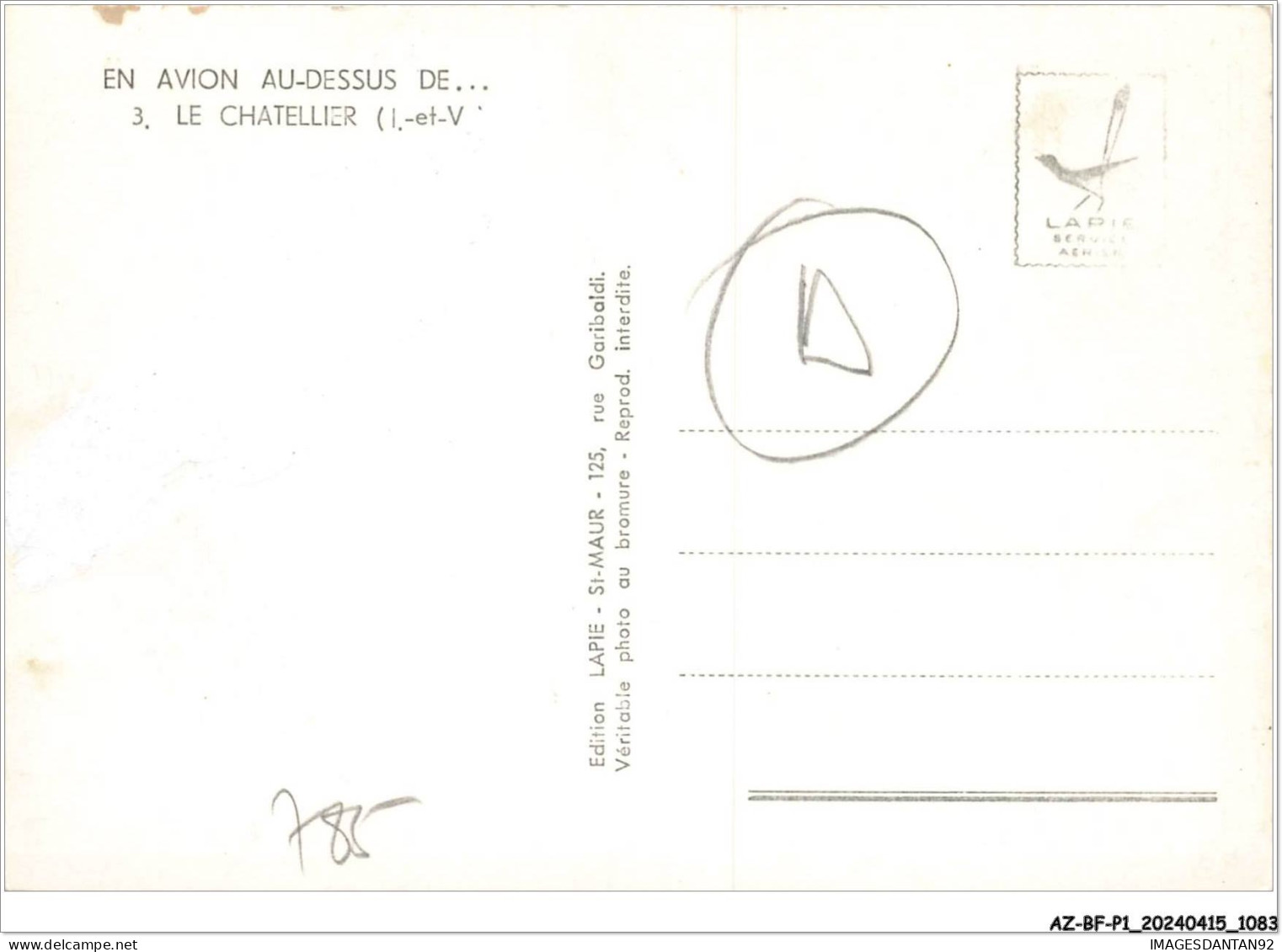AZ-BFP1-0542-35 - LE CHATELLIER - Vue Aérienne - Eglise - Le Châtellier