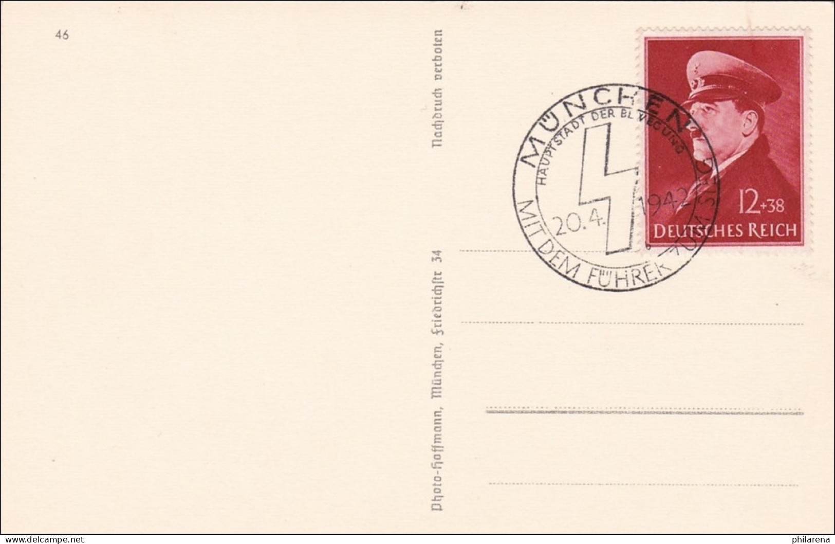III. Reich: Propaganda Karte Mit Sonderstempel Geburtstag A.H. 1942 - Covers & Documents