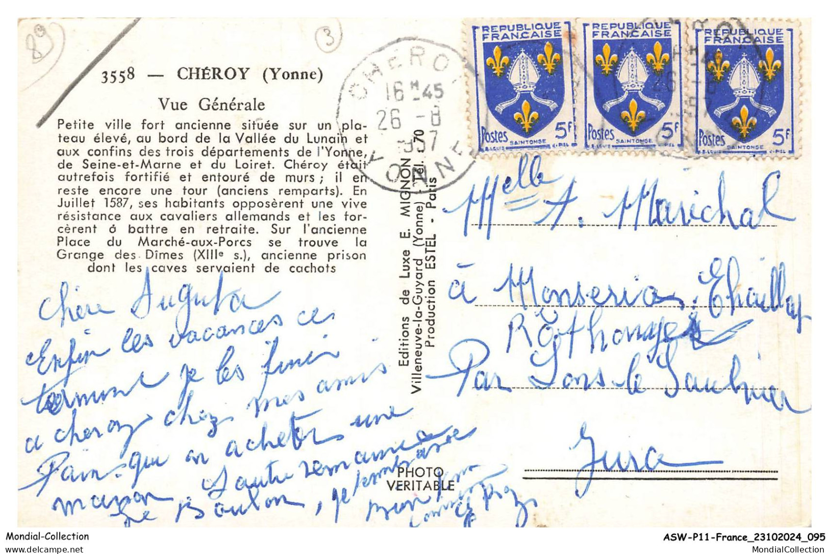 ASWP11-0729-89 - CHEROY - Vue Générale - Cheroy