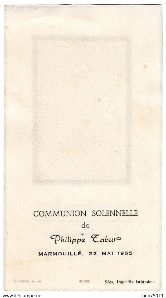 Souvenir De Communion De Philippe Tabur Le 22 Mai 1955 A Marmouillé - Communion