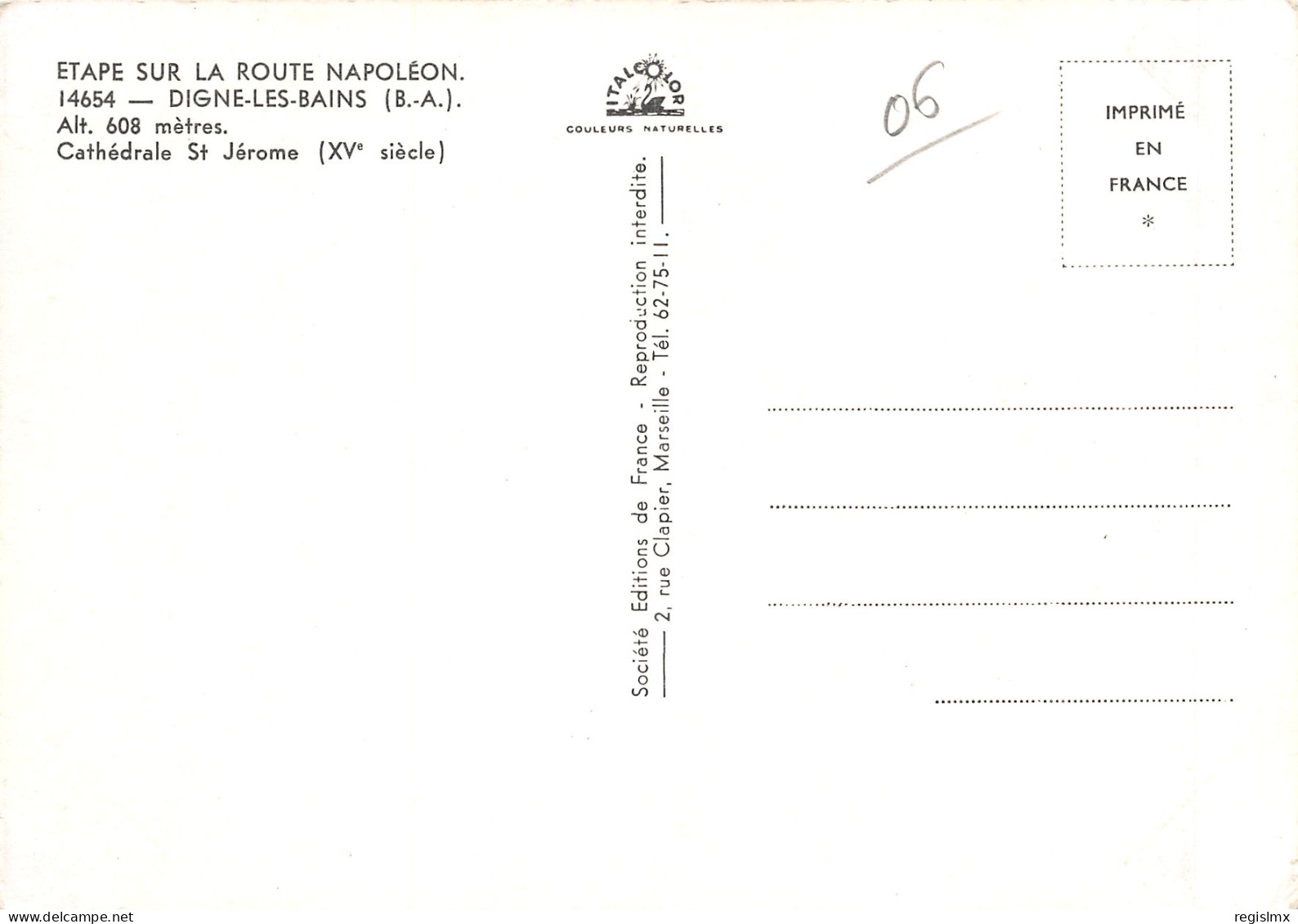 04-DIGNE LES BAINS-N°T201-B/0309 - Digne