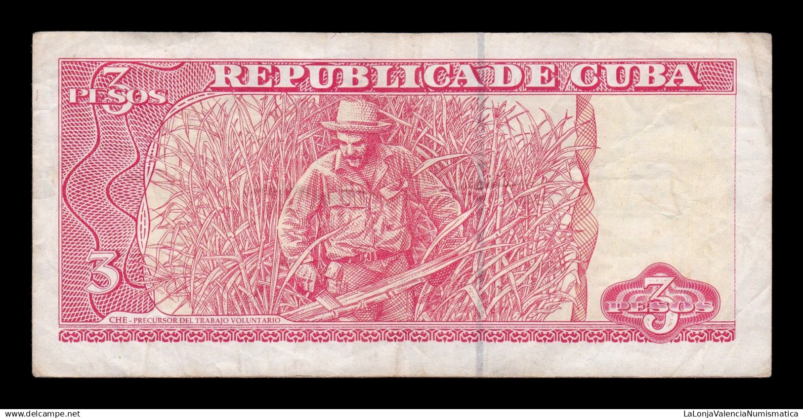 Cuba Lote 10 Billetes 3 Pesos Che Guevara 2004-2006 Pick 127 Bc/Mbc F/Vf - Cuba