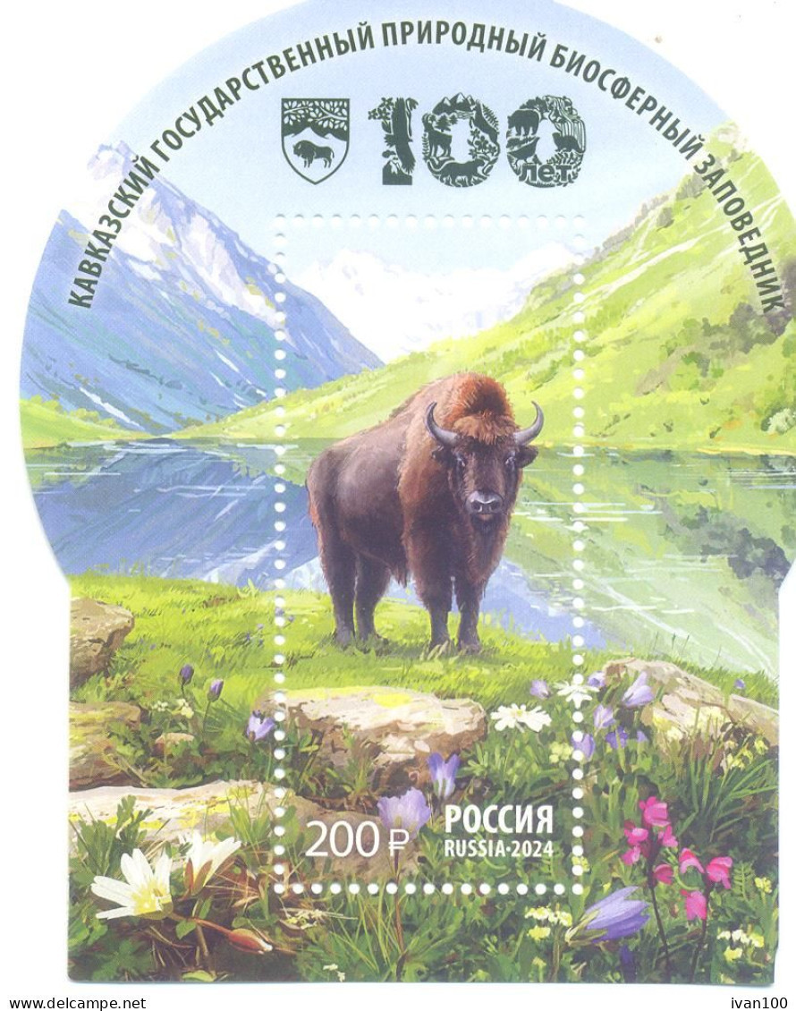 2024. Russia,  Centenary Of The Caucasian State Nature Biosphere Reserve, S/s, Mint/** - Neufs